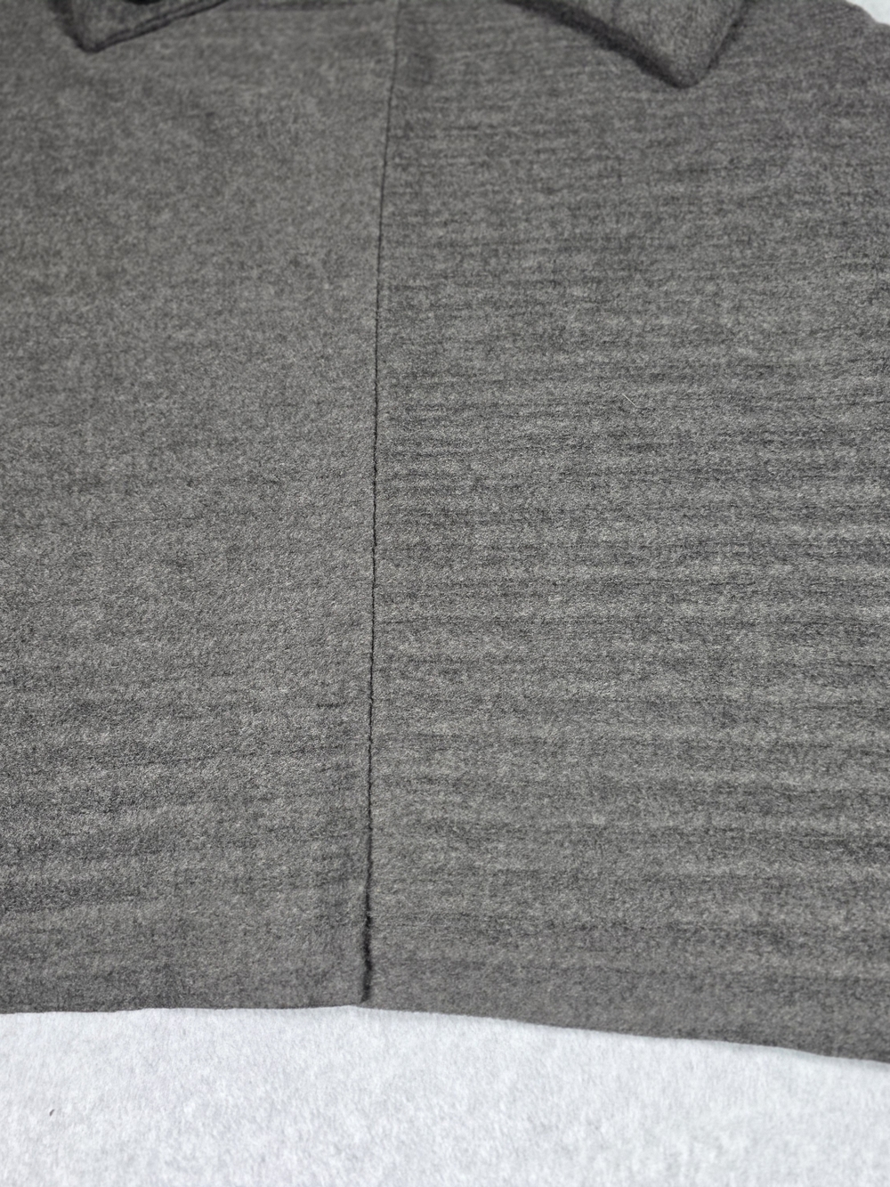 Moda Charcoal Ribbed Button-Collar Shrug - Picture 5 of 6